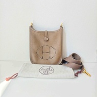 Hermes 愛馬仕 伊芙琳 Evelyne mini 大象灰 金釦