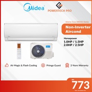 Midea Air Conditioner with Air Magic Prime Guard Non-Inverter (Xtreme Dura (MSGD)) Series - Available in 1.0HP-2.5HP