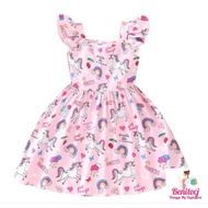Kids Wear for Girl Toddler 2-4 y/o RUFFLE Sleeve Dress for Summer, Casual, and Daily use code FROZEN