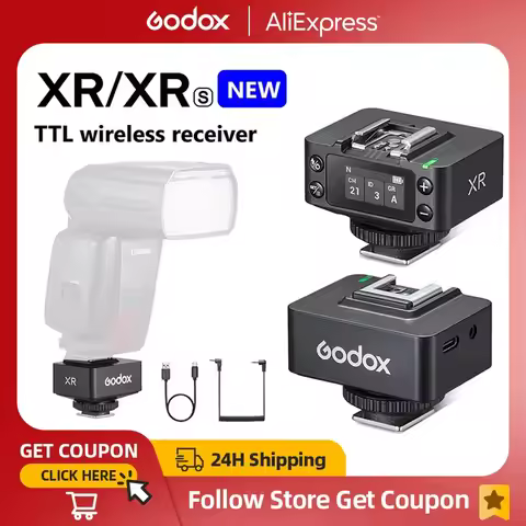 Godox XR XRS TTL Wireless Receiver Color Screen 2.4GHz Built-in Wireless Sync Camera Flash Receiver 