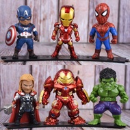 Avengers 4 Marvel q Version Spider-Man Anti-Hulk American Team Hulk Figure Car Model Play *%