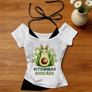 Tung Tung Sahur crop top girl grunge korean fashion graphic alternative  gothic t shirt funny scene 