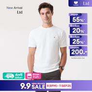 LTD เสื้อยืดแขนสั้น ผู้ชาย สีออฟไวท์ | T-shirt | 03587