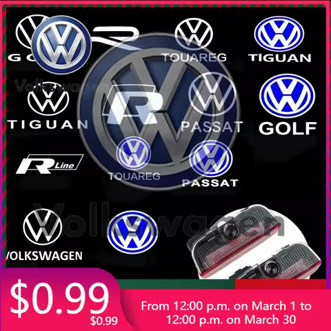 Car Sticker LED HD Car Door Logo Welcome Light For VW Touareg 7P CR7 T-ROC Touran 5T1 Teramont Golf 