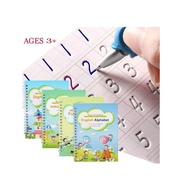 Englsih Cover 1set 4 Magic Pratice Books Children's Books Learning to Write 3D Books