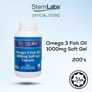 [JAKIM HALAL] StemLabs Omega 3 Fish Oil 200's 1000mg Exp 06/2028