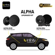 INFINITY ALPHA FRONT AND REAR SET 6.5" speaker //  Alpha 650c 2 way component speaker + Alpha 6530 3