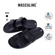 MASCULINE premium men's sandals, genuine leather sandals with youthful style, anti-slip PU sole - MC
