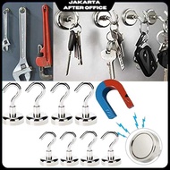 GANTUNGAN Taffware Magnet Hanger Strong Neodymium N38 10mmHOOK 8 PCS - D12