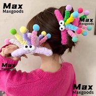MAXG Hair Claw, Plush Cartoon Hair Claw Clip, Furry Headwear Winter Colorful Shark Clip Women Claw C
