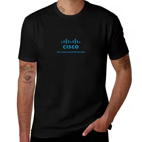 Cisco License Shirt T-Shirt Gym Exercise Short Sleeve T-Shirt