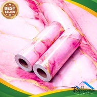 (B88) PINK GOLD MARBLE MOTIF BORDER LIST PVC ANT WATER MATERIAL FOR ELEGANT MINIMALIST HOME WALLS 10