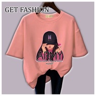 GET FASHION - KAOS WANITA KPOP PRINT ARMY LOVE KOREAN STYLE OVERSIZE