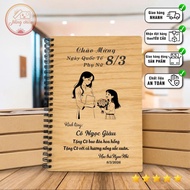 [MARCH GIFT March 8] Gifts for teachers on March 8, engraved with pictures of aunts and students - N