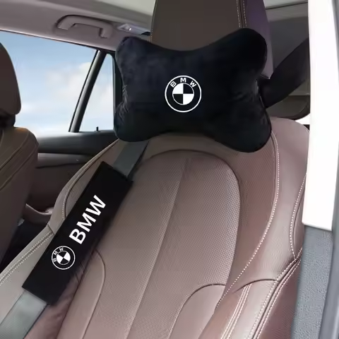 Car Headrest Seat Belt Shoulder Pads for BMW Performance F25 F26 F15 F16 E91 E92 E90 E60 E84 G22 G32