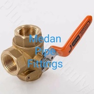 Ball Valve 3 way 3/ 4" KITZ brass thread stop faucet three 3way faucet