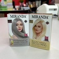 MIRANDA BLEACHING + MIRANDA ASH BLONDE 9.1 COMBO HAIR COLOR