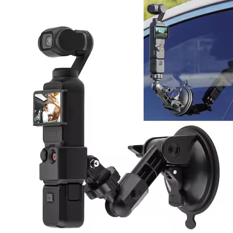 Car Mount Adapter Suction Cup Gimbal Camera Car Holder For OSMO Pocket 4P/4/3 Instra360 GoPro Action