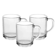 G234 [6 PCS] GLASS CUPS COFFEE CUPS DRINKING CUPS HANDLE CUPS SOUVENIR CUPS JESICA M23-9BF