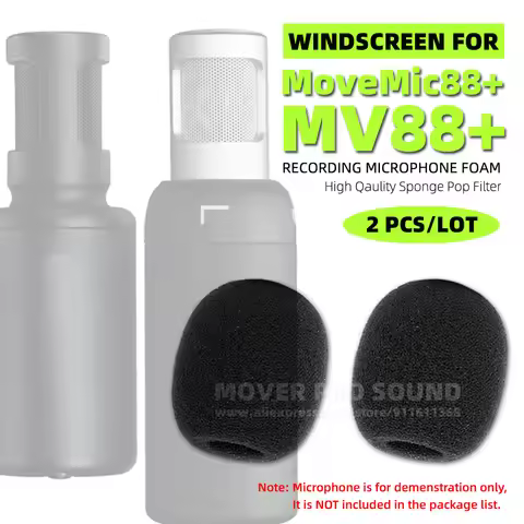 SnapVox Compatible With SHURE MOVEMIC88+ MV88+ MoveMic MV 88 + 88+ Foam Mic Windscreen Shield Pop Fi