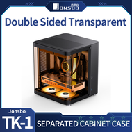 [ding] JONSBO TK-1 Curved Double Sided Transparent M-ATX Gaming Computer Case for 240 Water Cooling ATX Power Supply Vertical Air Duct