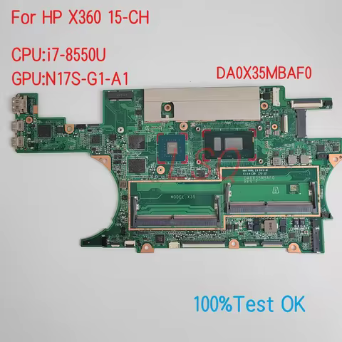 DA0X35MBAF0 For HP ProBook X360 15-CH Laptop Motherboard With CPU i7-8550U 100% Test OK