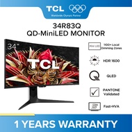 TCL QD-Mini LED Gaming Monitor 34R83Q |  HDR 1600 | 1100+ Local Dimming Zones | 4K 170Hz