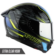 SPYDER Fury GD S1 Full-Face Dual Visor Helmet (Free Clear Visor)