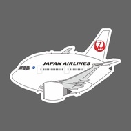 Japan Airlines JAL Q Version Boeing 777 Airplane Shape Waterproof 3M Sticker Size 90mm