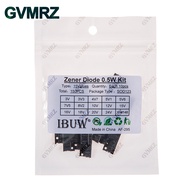 150PCS 15Values 0.5W Zener Diode Kit 3V-24V 1N4148 SOD123 for Voltage Regulation Projects