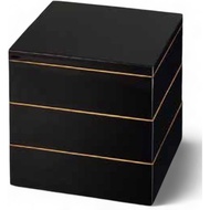 【Direct from Japan】J-kitchens Heavy Box, 3 Tiers, 6 Inches, Shichifuku, Black, 7.2 x 7.2 x 6.2 inche
