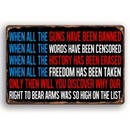 1pc, 2nd Amendment Metal Poster (7.87''x11.81''), Bar Sign, That's Why Our Right Is So High, Vintage
