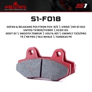 FRONT DISCPAD & REAR DISCPAD ELECTRIC MOTORCYCLE BRAKE PADS (FENRIR BRAND S1-F018) POLYTRON FOX-R/S 