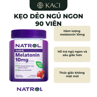 Kẹo Dẻo Hỗ Trợ Ngủ Ngon Natrol Gummies Melatonin 10mg Strawberry (90 viên/Lọ)