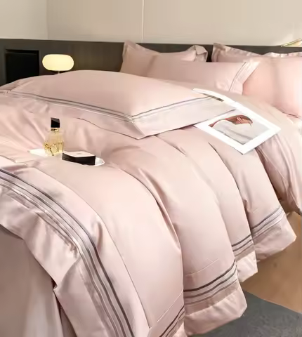 1Set 200S Luxury 100% Cotton Hotel Style Bedding Set Pure Cotton Duvet Cover Fitted sheets Style Pil