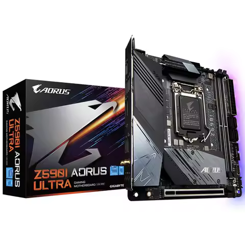 Z590I AORUS ULTRA Used ITX Gaming Motherboard with Wi-Fi 6 AX200 Supports 11th and 10th Gen Intels C