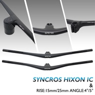 SYNCROS Hixon iC SL Rise carbon fiber handlebars, integrated MTB handlebars, 15/25mm Rise, 40/50mm S