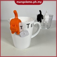 [MANGO] Cat Shaped Tea Bag Holder 3D Cat Shape Tea Bag Ra Tea Infusion Cup Clip Label Party Home Dec