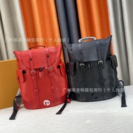 Cross-Border European American Men's Backpack Large-Capacity Student School Bag Classic Water Ripple