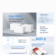 Mercusys [By TP-Link] Halo H80X AX3000 WiFi 6 Wireless Mesh Wi-Fi AX Router Set [Higher Spec than De
