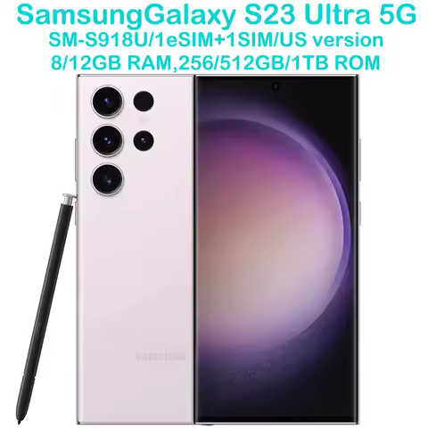 Samsung Galaxy S23 Ultra 5G S918U US Version 6.8-inch Quad Camera 200MP Eight Core 5000mAh 45W Smart