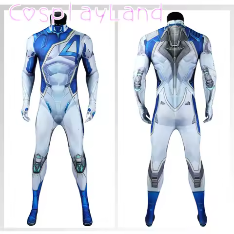 Game Rivals Mr. Fantastic Reed Richards Cosplay Costume Zentai Suit Elastic 3D Printed Fantastic 4 J