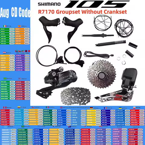 Shimano 105 Series Di2 Groupset R7170 Electronic Part 2x12s No Crankset ST-R7170 FD RD R7150 CS-R710