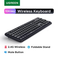 UGREEN Wireless Keyboard 2.4G  104 Keys Ultra-Slim US RU Layout Wireless Keyboard  for PC Laptop Des