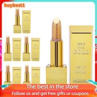 Buybest1 Sparkle Lipstick Gold Bar Design Waterproof Long Lasting Moisturizing Smooth Lip Makeup Cosmetics 3.5g