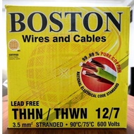 Boston THHN / THWN Stranded Wire 3.5mm² #12/7 (150meters) 12/7 3.5mm Electrical Wire