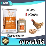 อาหารไก่ไข่เอราวัณ เฮน9 (แบบเม็ด) มีให้เลือก 1-30 กิโลกรัม  อาหารไก่ไข่ ไก่ออกไข่ดี เปลือกไข่แข็ง โปรตีนสูง อาหารไก่ไข่ซีพี