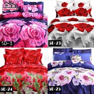 6-IN-1 Bedsheet Fitted Queen King Size | Cadar Katil Cantik Bunga