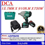 ADPB698 DCA 20Vx5.0Ah CORDLESS BRUSHLESS IMPACT WRENCH 12.7mm x 910N.m x 750W - 2.5kg - DAJ-698