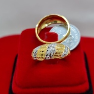 Murni Mewah Emas916, Cincin Rh Tm Lintah Crki Crline 7703 0.8 cm Pd 16.5 18.5